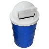 Drum waste bin with dome lid